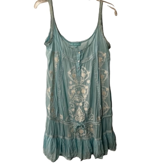 Melissa Odabash Jaz embroidered voile dress or swim cover up M coastal beachy - Picture 3 of 16